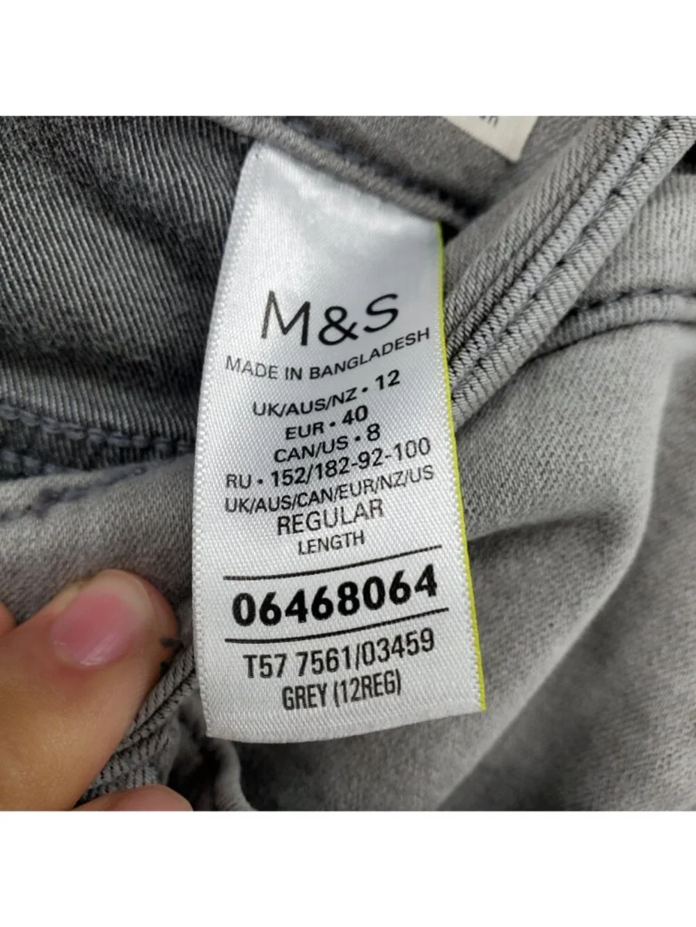 The Ivy Jeans Womens 12 Gray Skinny Cotton Blend Regular Fit Classic Style
